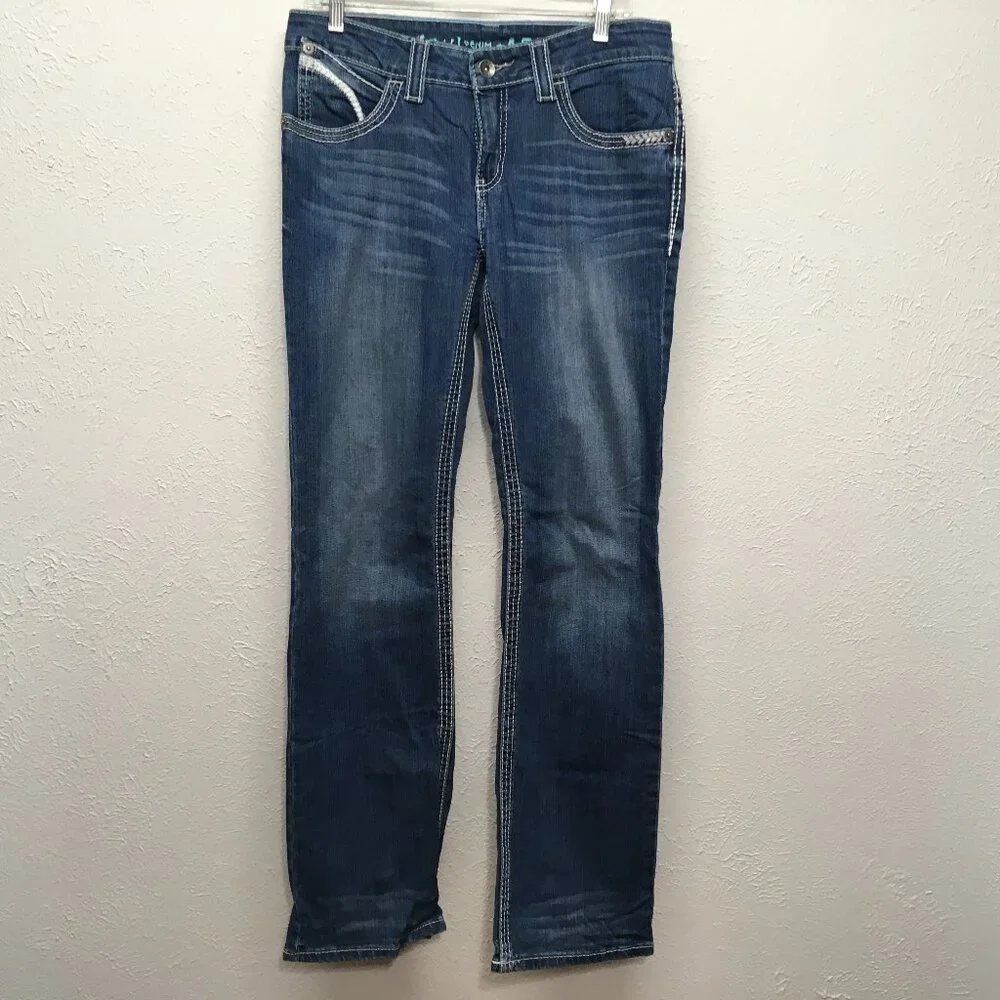 Cruel Jeans Womens 29/7 Long Low Rise Dark Wash Denim Stretch Abby 32x33‎
